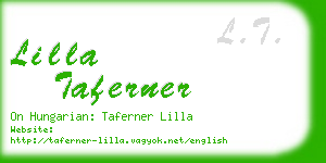 lilla taferner business card